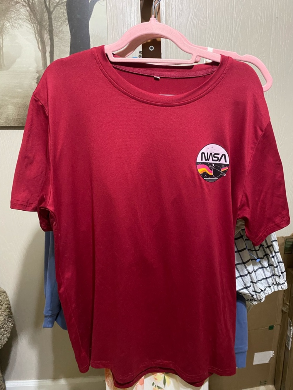 NASA Logo Short Sleeve Tee - Deep Red